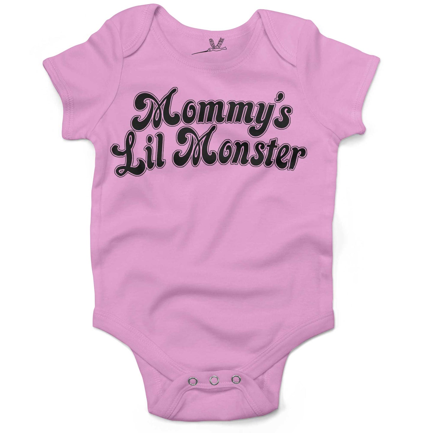 Mommy's Lil Monster Infant Bodysuit or Raglan Baby Tee-Organic Pink-3-6 months