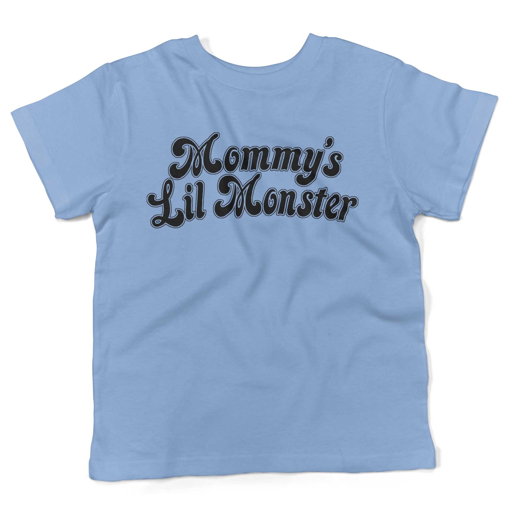 Mommy's Lil Monster Toddler Shirt-Organic Baby Blue-2T