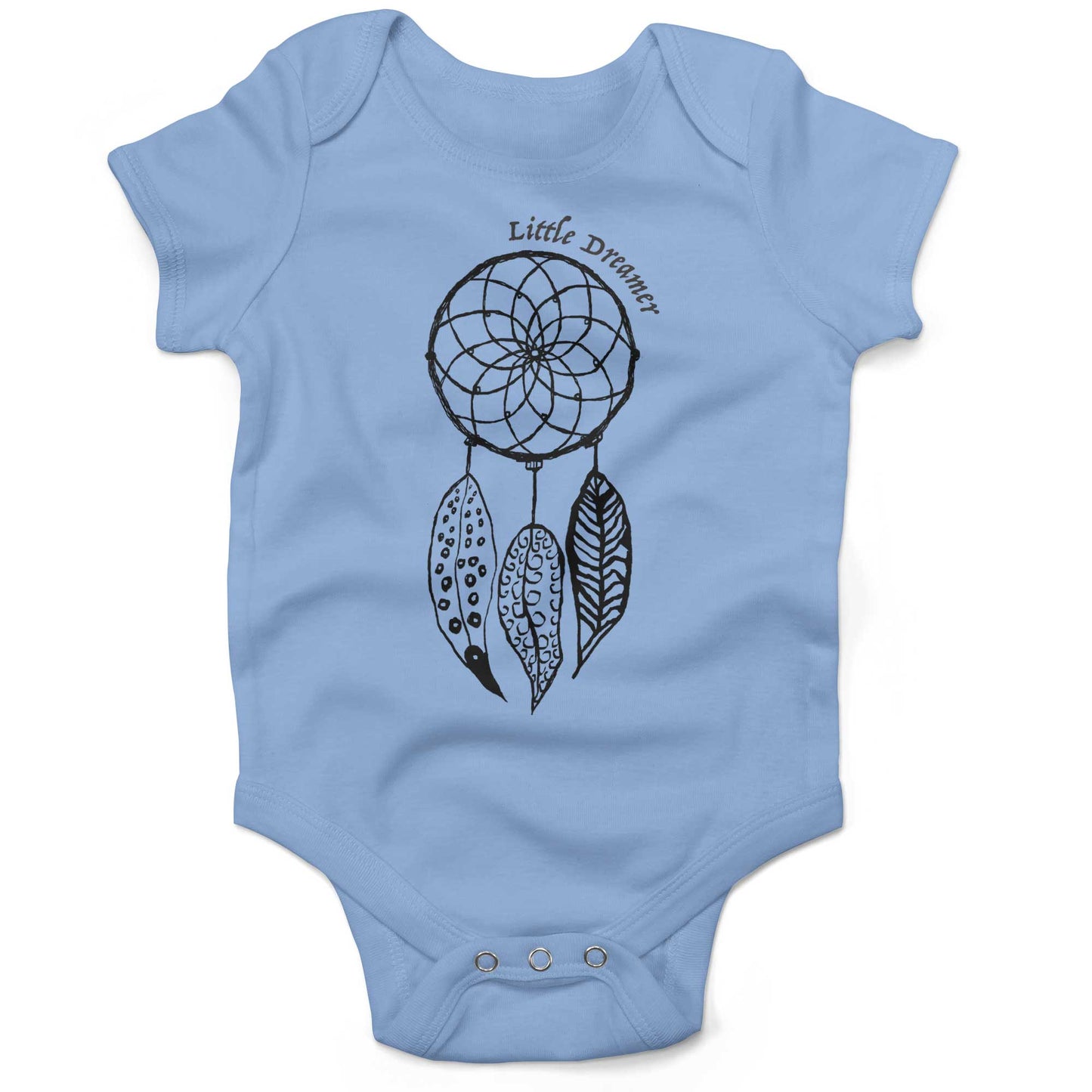 Dreamcatcher Infant Bodysuit or Raglan Baby Tee-Organic Baby Blue-3-6 months