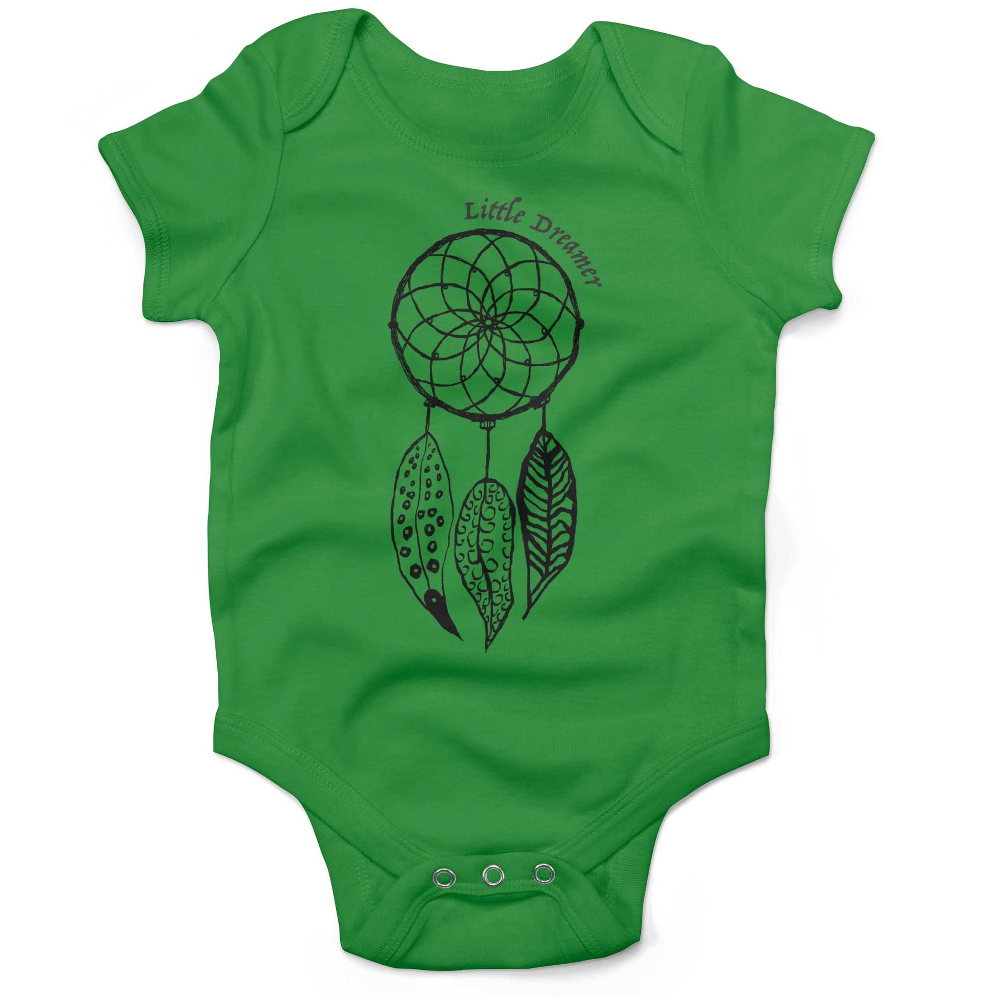 Dreamcatcher Infant Bodysuit or Raglan Baby Tee-Grass Green-3-6 months