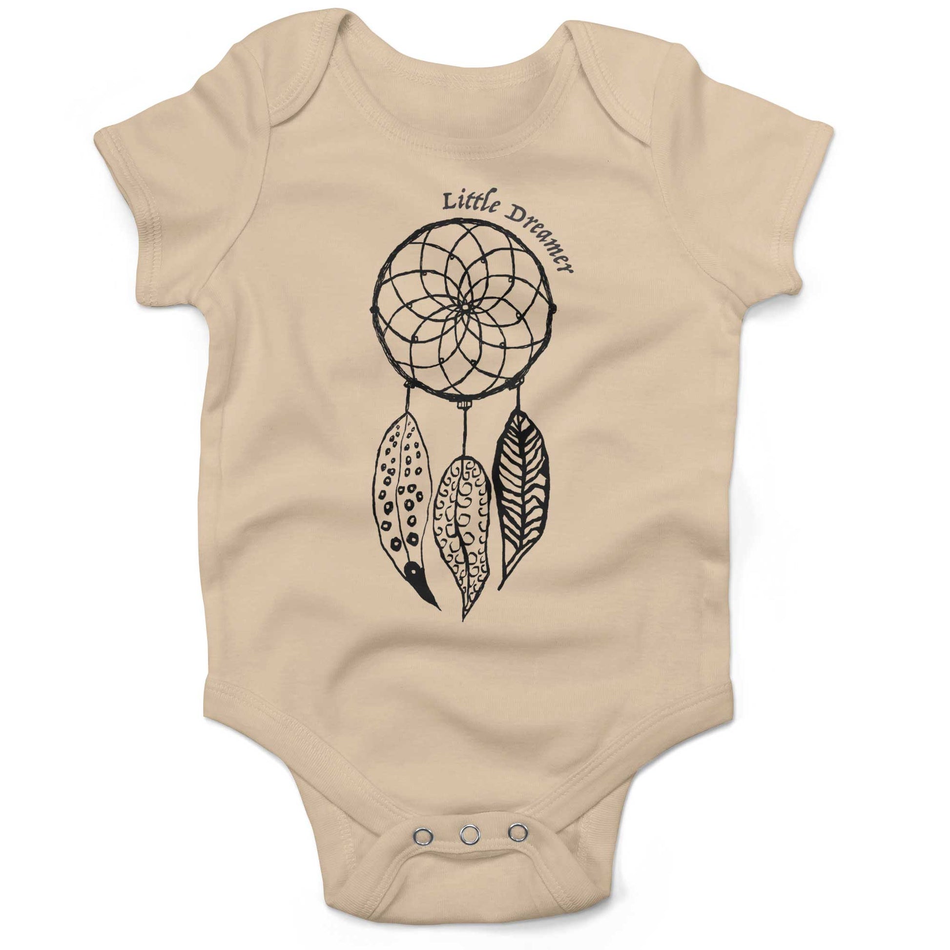 Dreamcatcher Infant Bodysuit or Raglan Baby Tee-Organic Natural-3-6 months