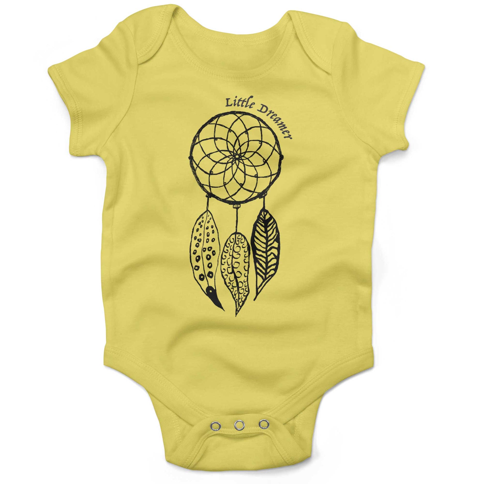 Dreamcatcher Infant Bodysuit or Raglan Baby Tee-Yellow-3-6 months