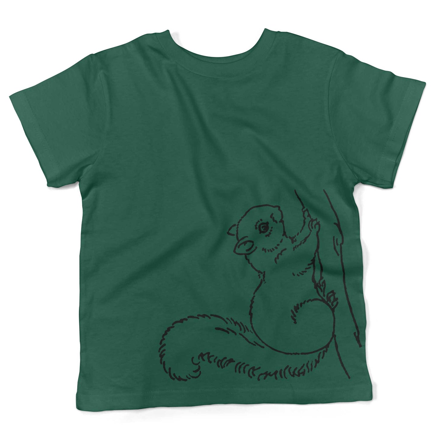Super Cute Squirrel Toddler Shirt-Kelly Green-2T