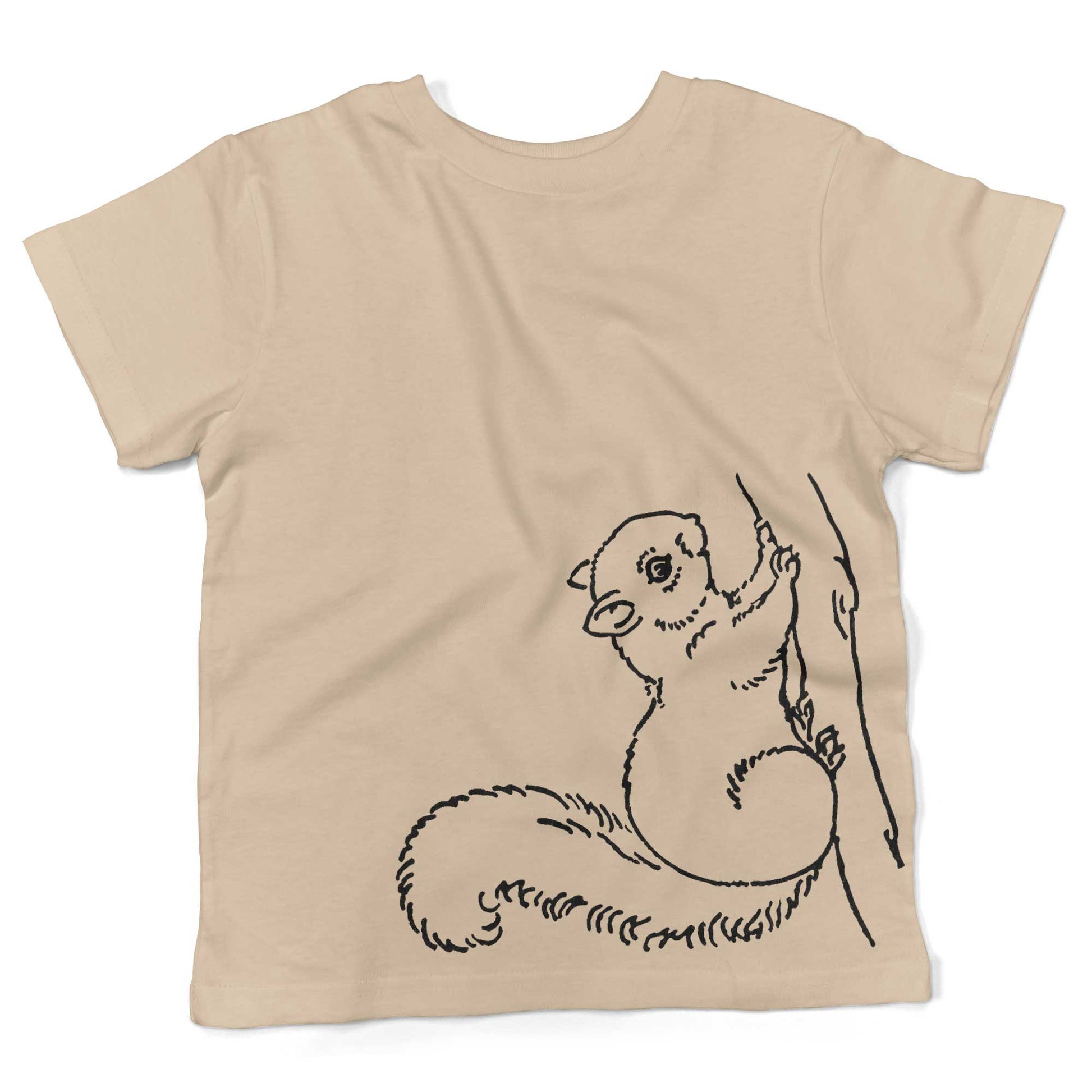 Super Cute Squirrel Toddler Shirt-Organic Natural-2T
