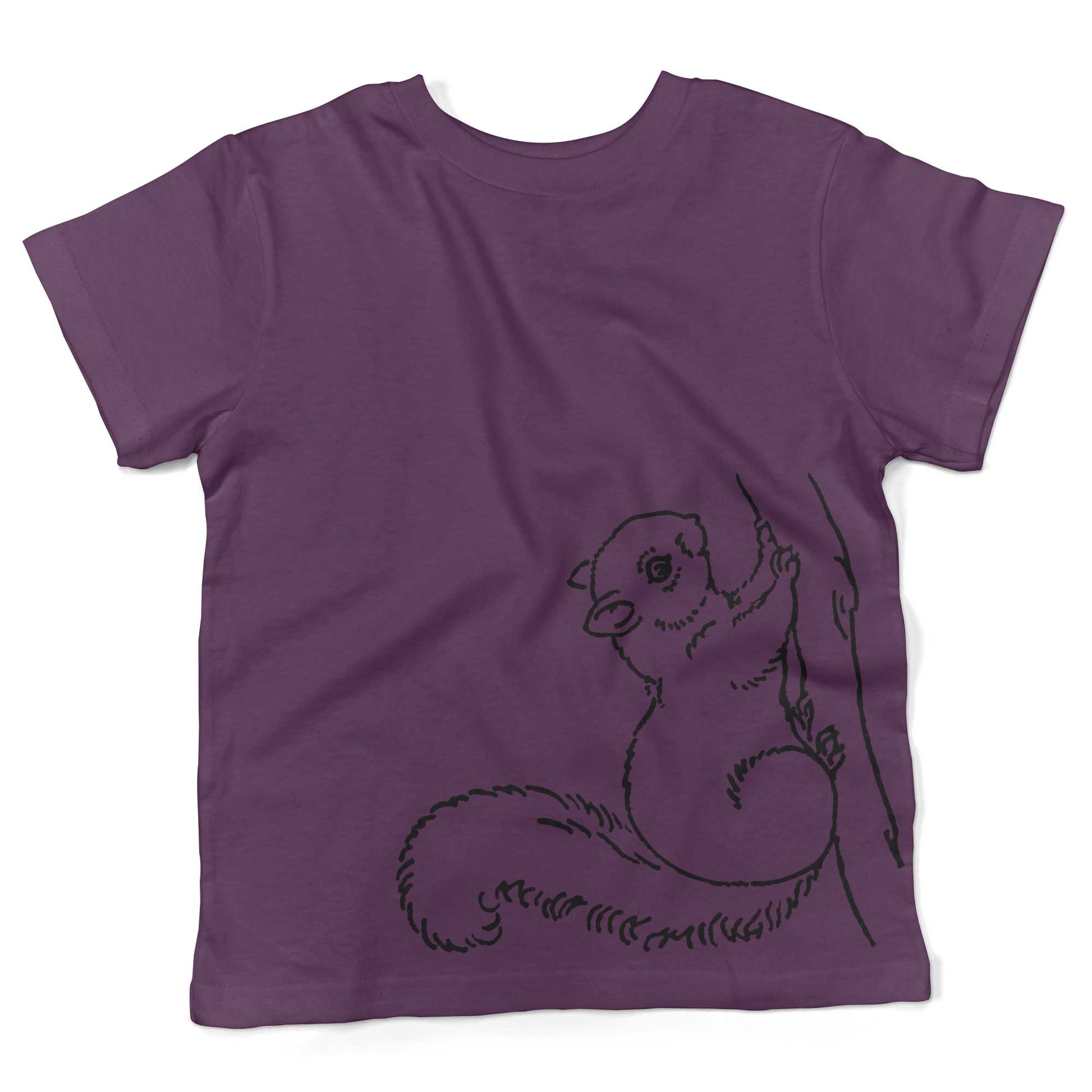 Super Cute Squirrel Toddler Shirt-Organic Purple-2T