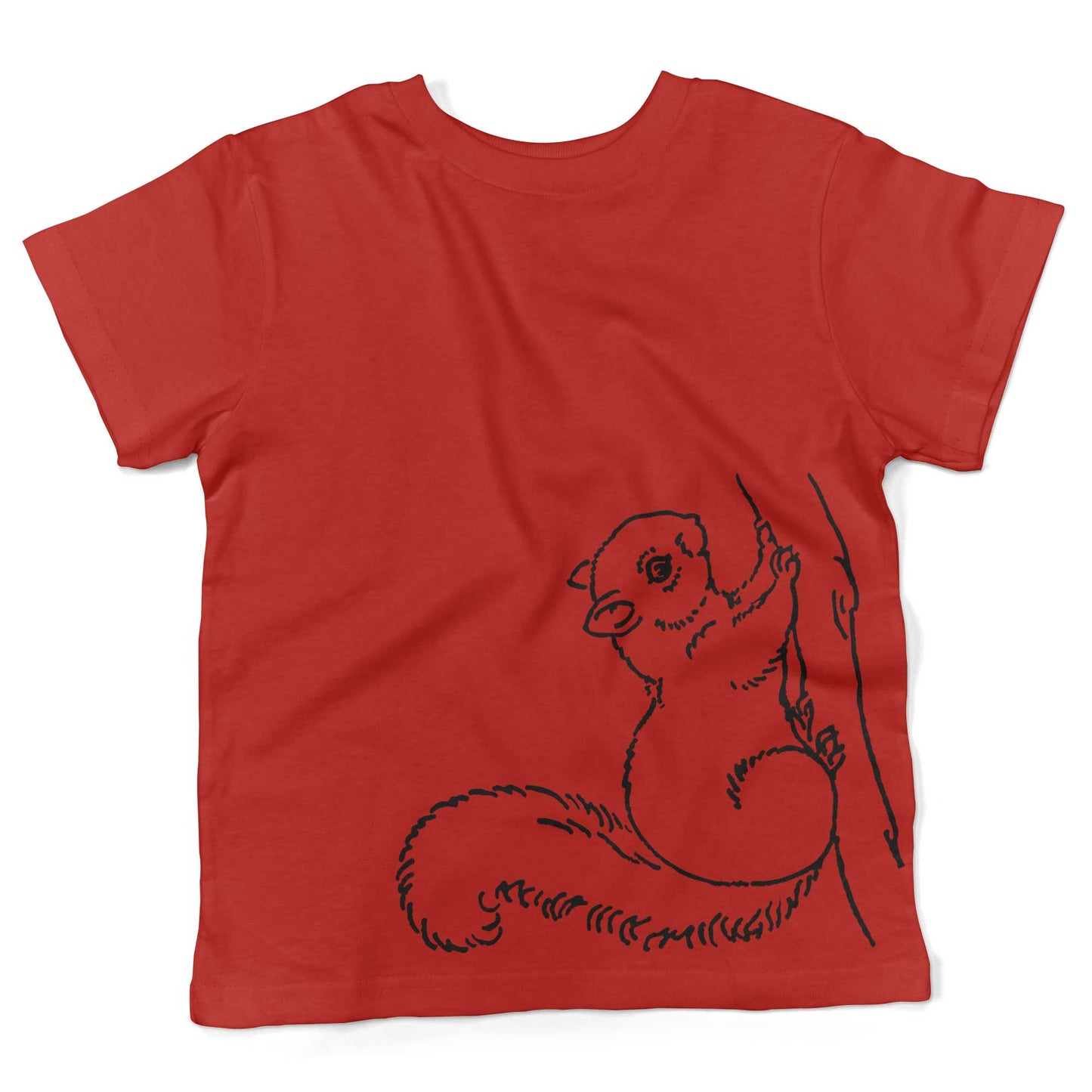 Super Cute Squirrel Toddler Shirt-Red-2T