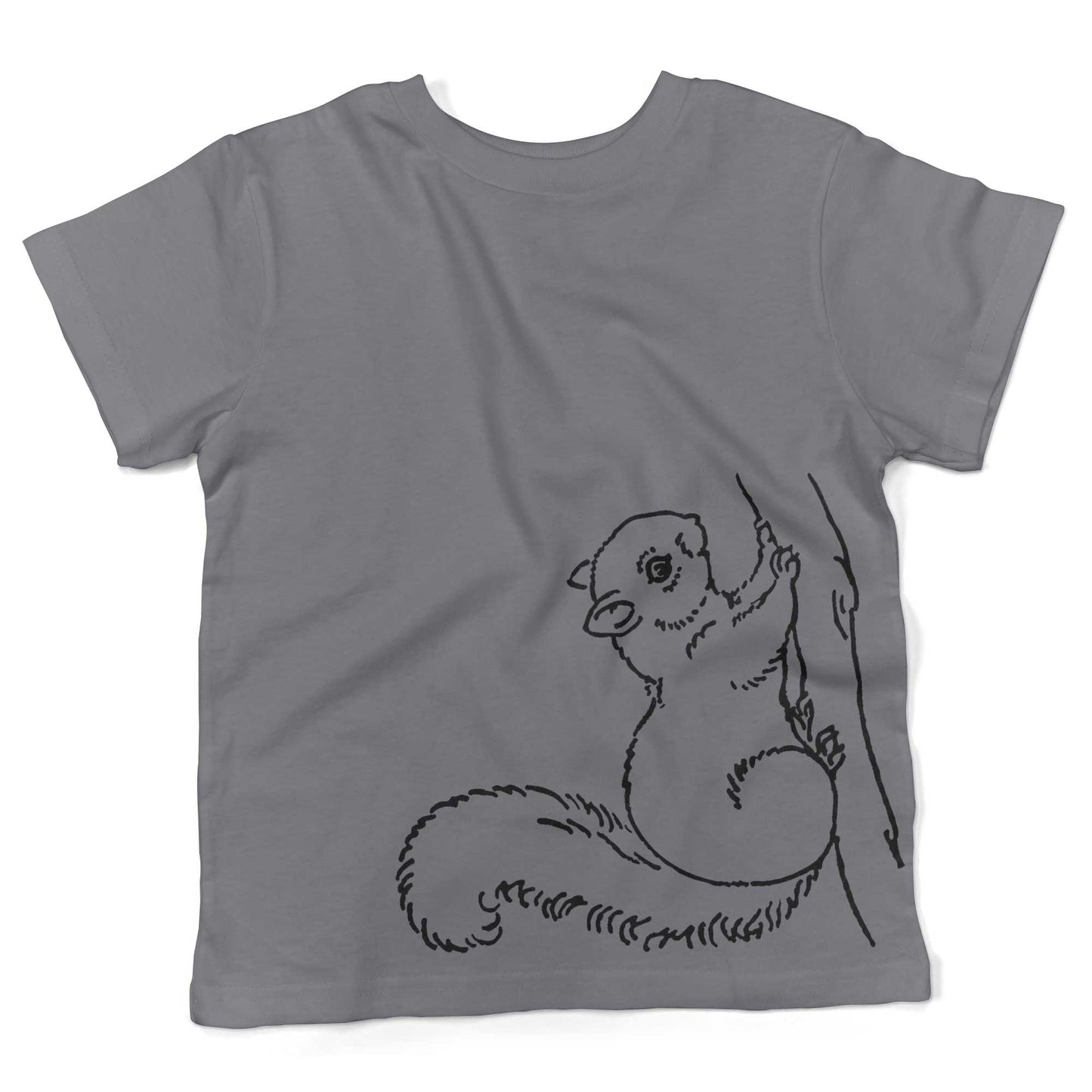 Super Cute Squirrel Toddler Shirt-Slate-2T