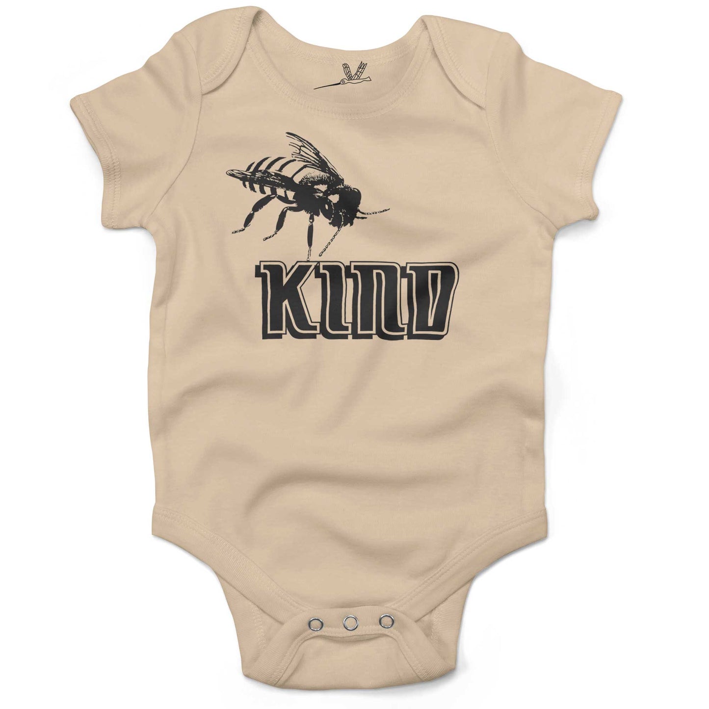 Bee Kind Infant Bodysuit or Raglan Baby Tee-Organic Natural-3-6 months