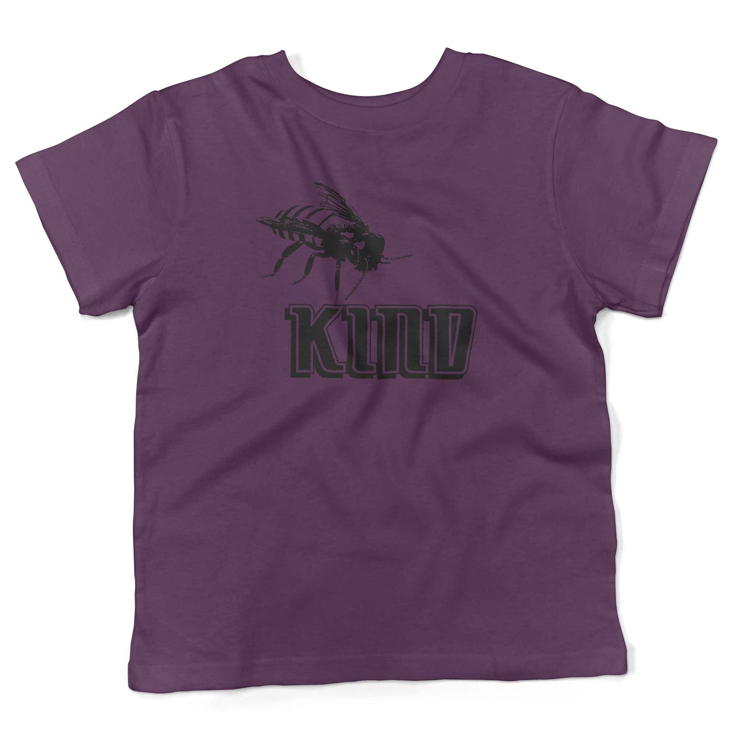 Bee Kind Toddler Shirt-Organic Purple-2T
