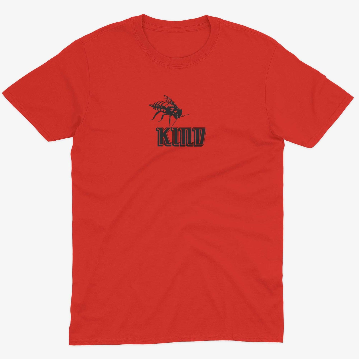 Bee Kind Unisex Or Women's Cotton T-shirt-Red-Unisex