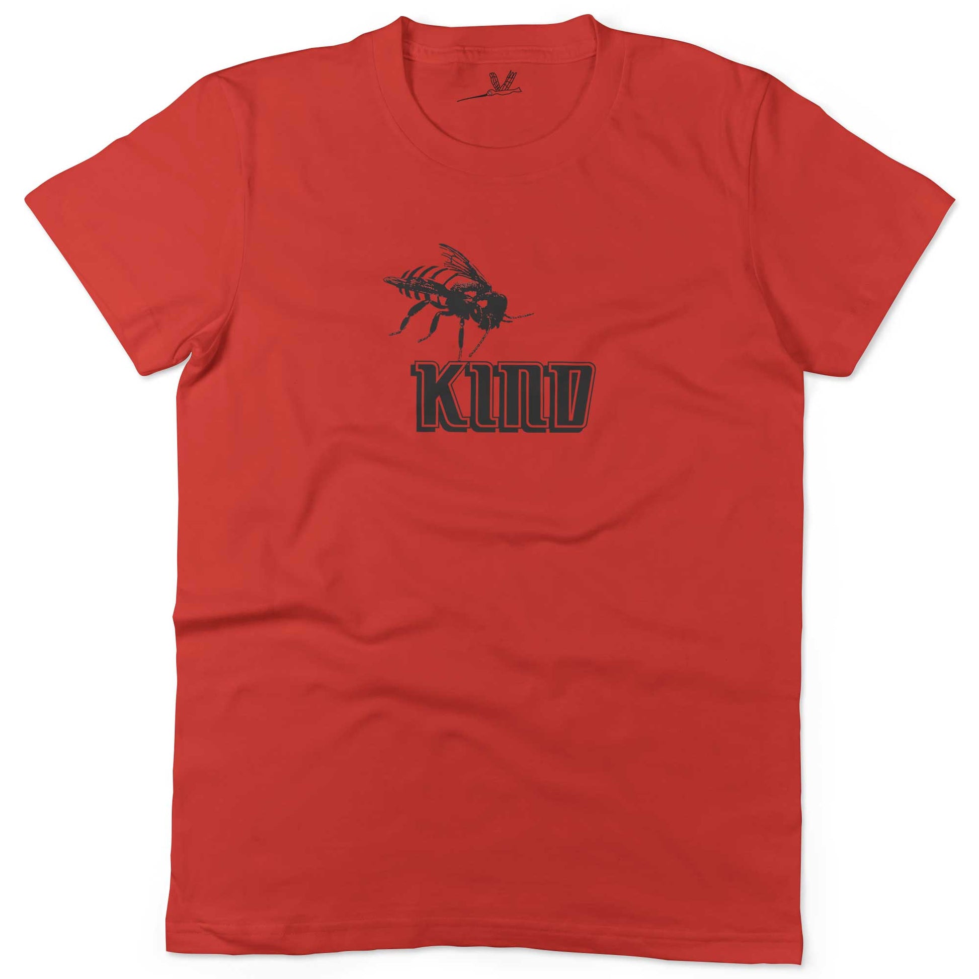 Bee Kind Unisex Or Women's Cotton T-shirt-Red-Woman