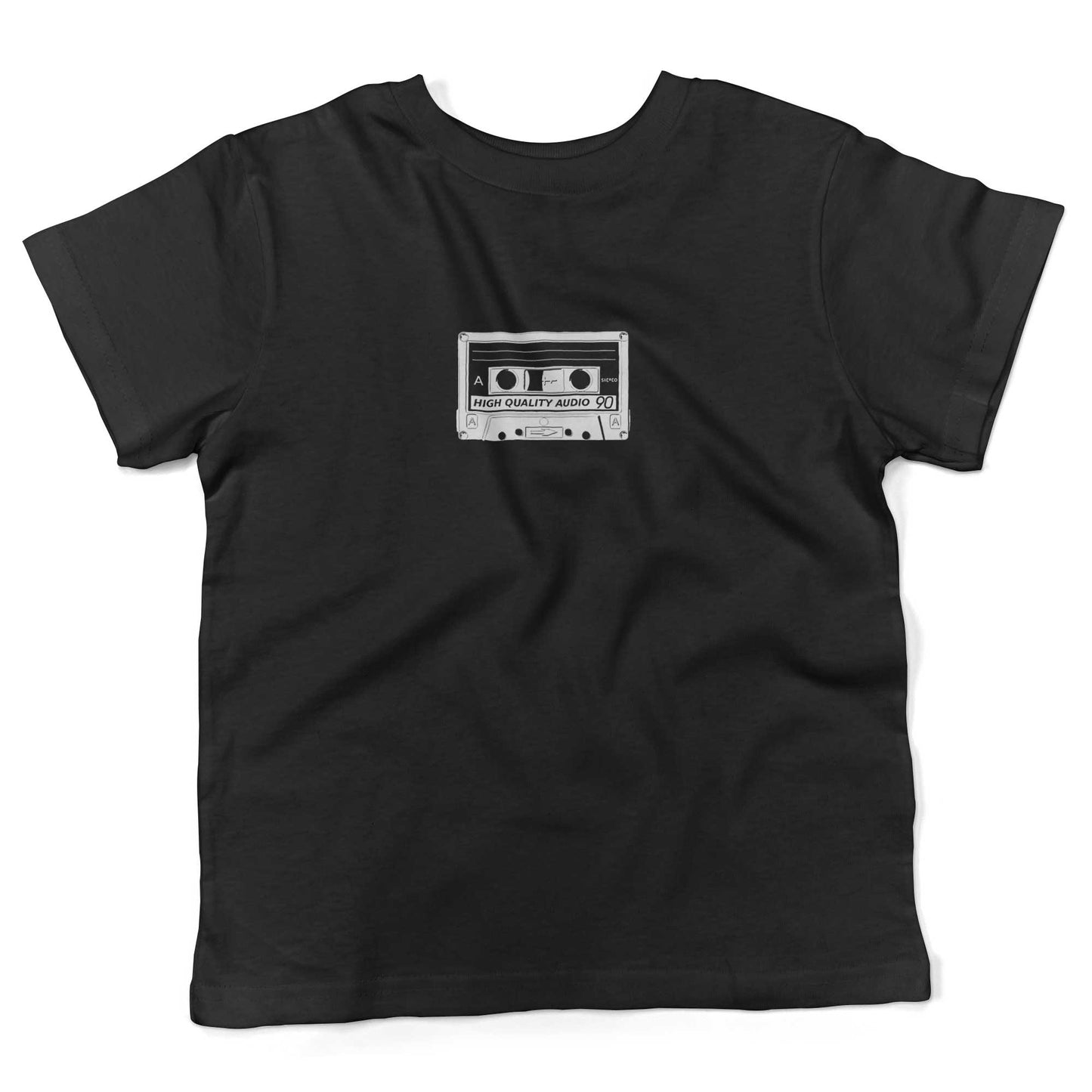 Cassette Tape Toddler Shirt-Organic Black-2T