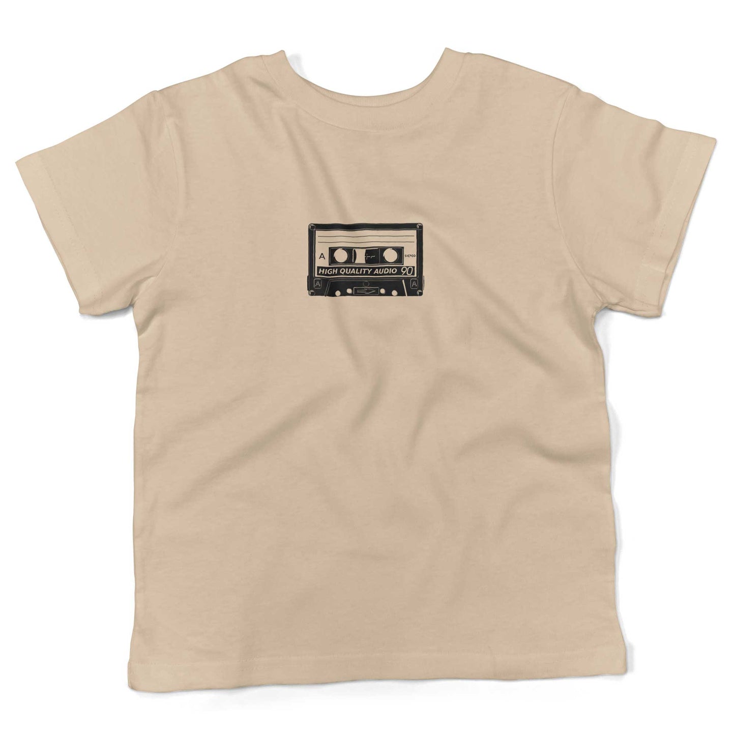 Cassette Tape Toddler Shirt-Organic Natural-2T