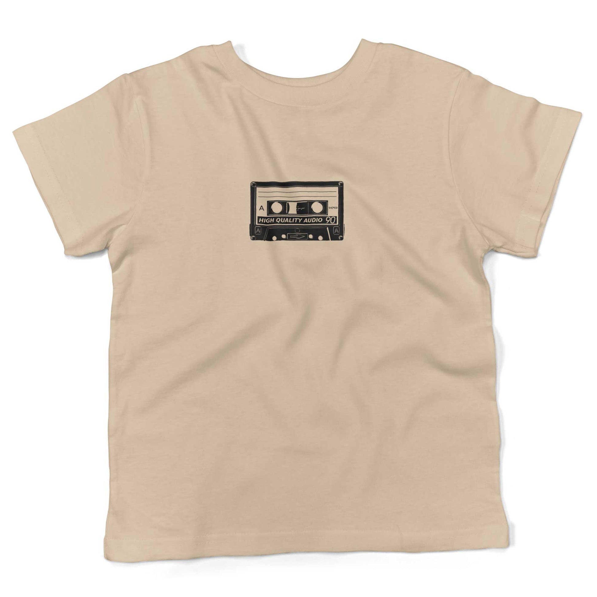Cassette Tape Toddler Shirt-Organic Natural-2T