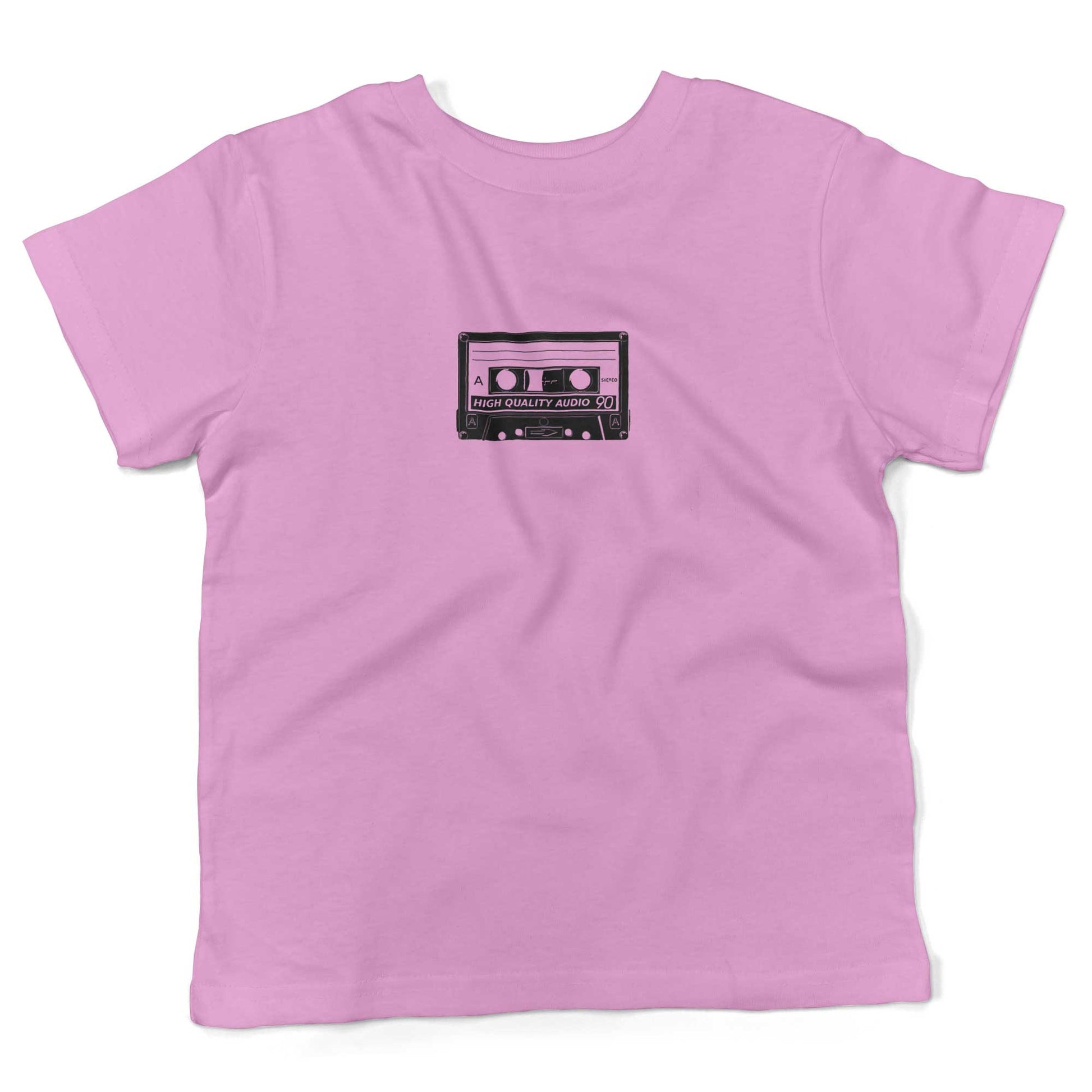 Cassette Tape Toddler Shirt-Organic Pink-2T