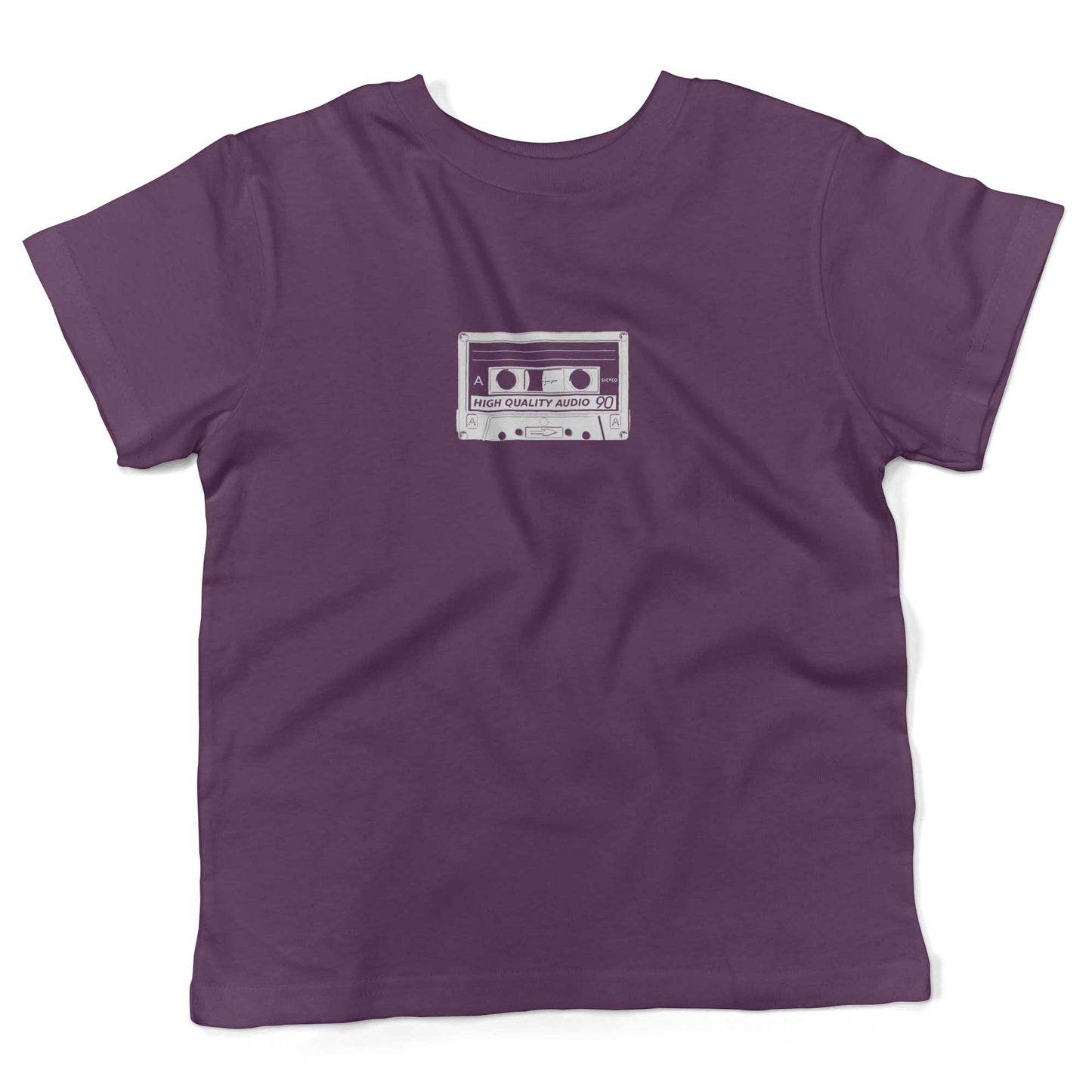 Cassette Tape Toddler Shirt-Organic Purple-2T