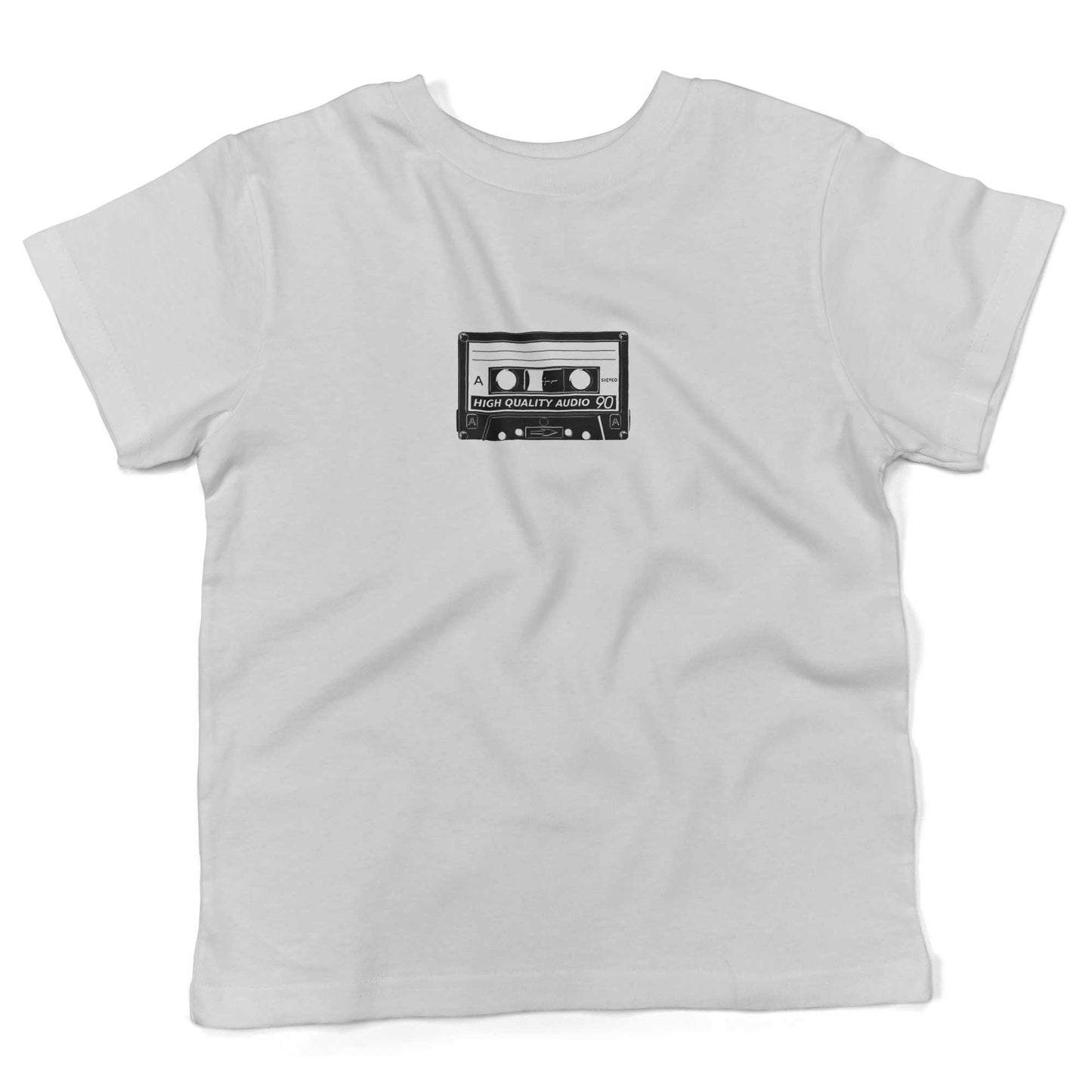 Cassette Tape Toddler Shirt-White-2T