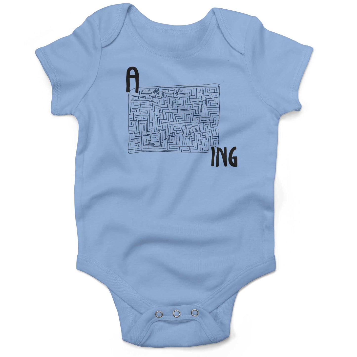 Amazing Infant Bodysuit or Raglan Baby Tee-Organic Baby Blue-3-6 months