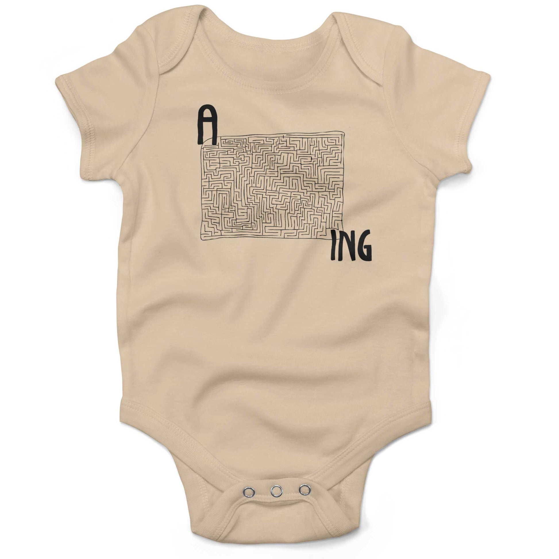 Amazing Infant Bodysuit or Raglan Baby Tee-Organic Natural-3-6 months