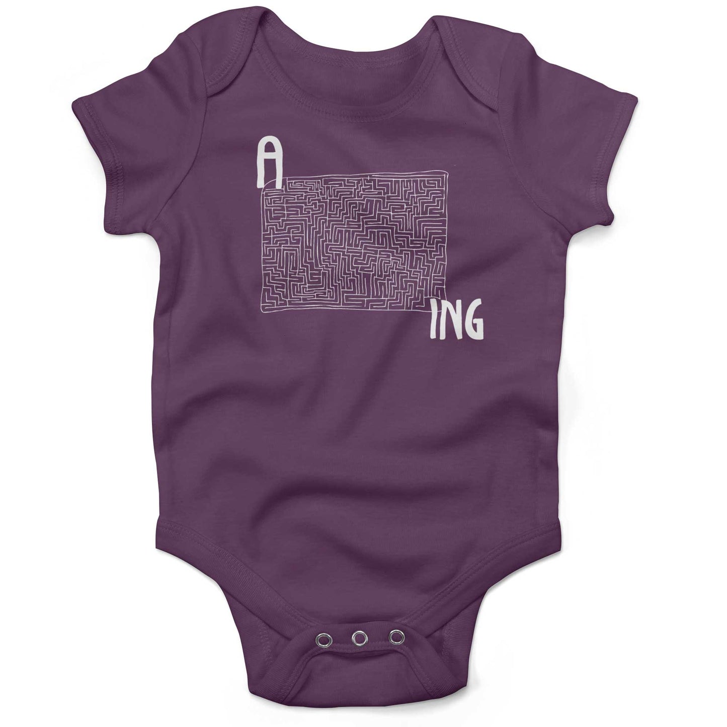 Amazing Infant Bodysuit or Raglan Baby Tee-Organic Purple-3-6 months