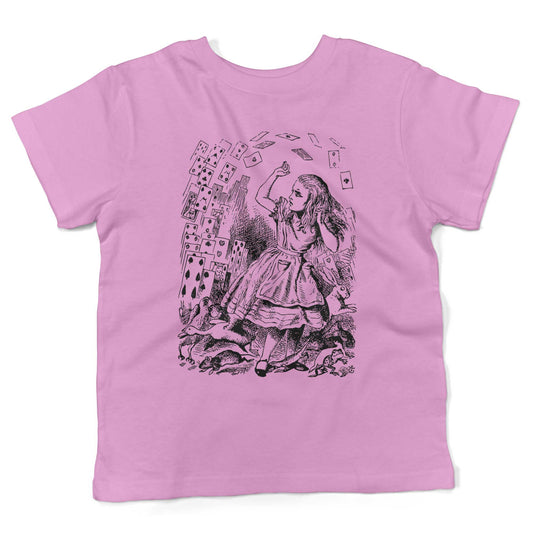 Alice In Wonderland Playing Cards Toddler Shirt-Organic Pink-2T