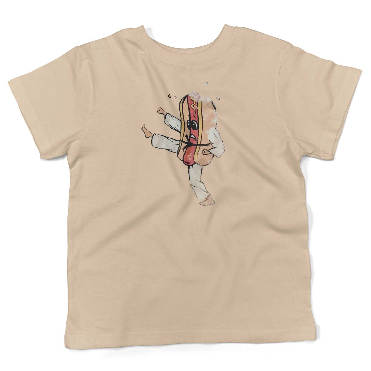 Vintage Hot Dog Toddler Shirt-Organic Natural-2T