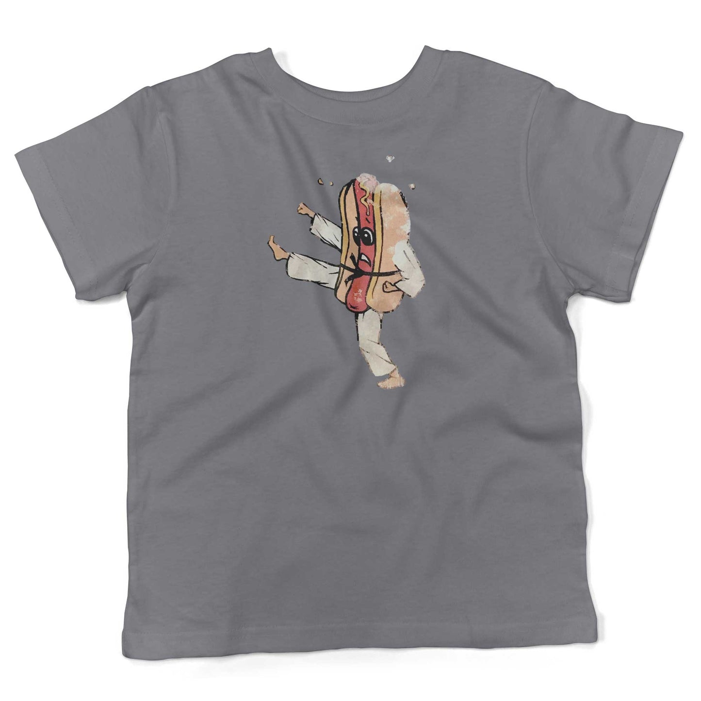 Vintage Hot Dog Toddler Shirt-Slate-2T