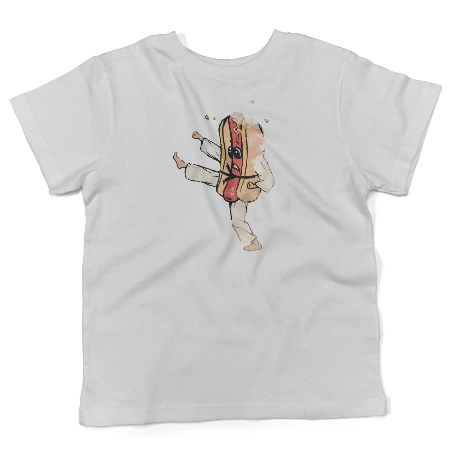 Vintage Hot Dog Toddler Shirt-White-2T