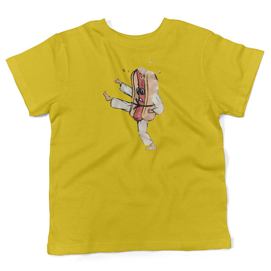 Vintage Hot Dog Toddler Shirt-Sunshine Yellow-2T