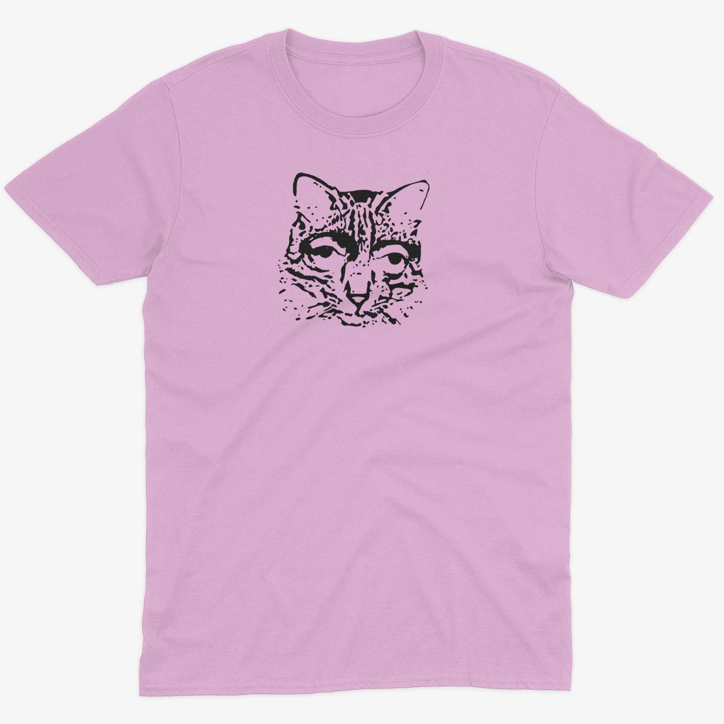 Catscemi Unisex Or Women's Cotton T-shirt-Pink-Unisex