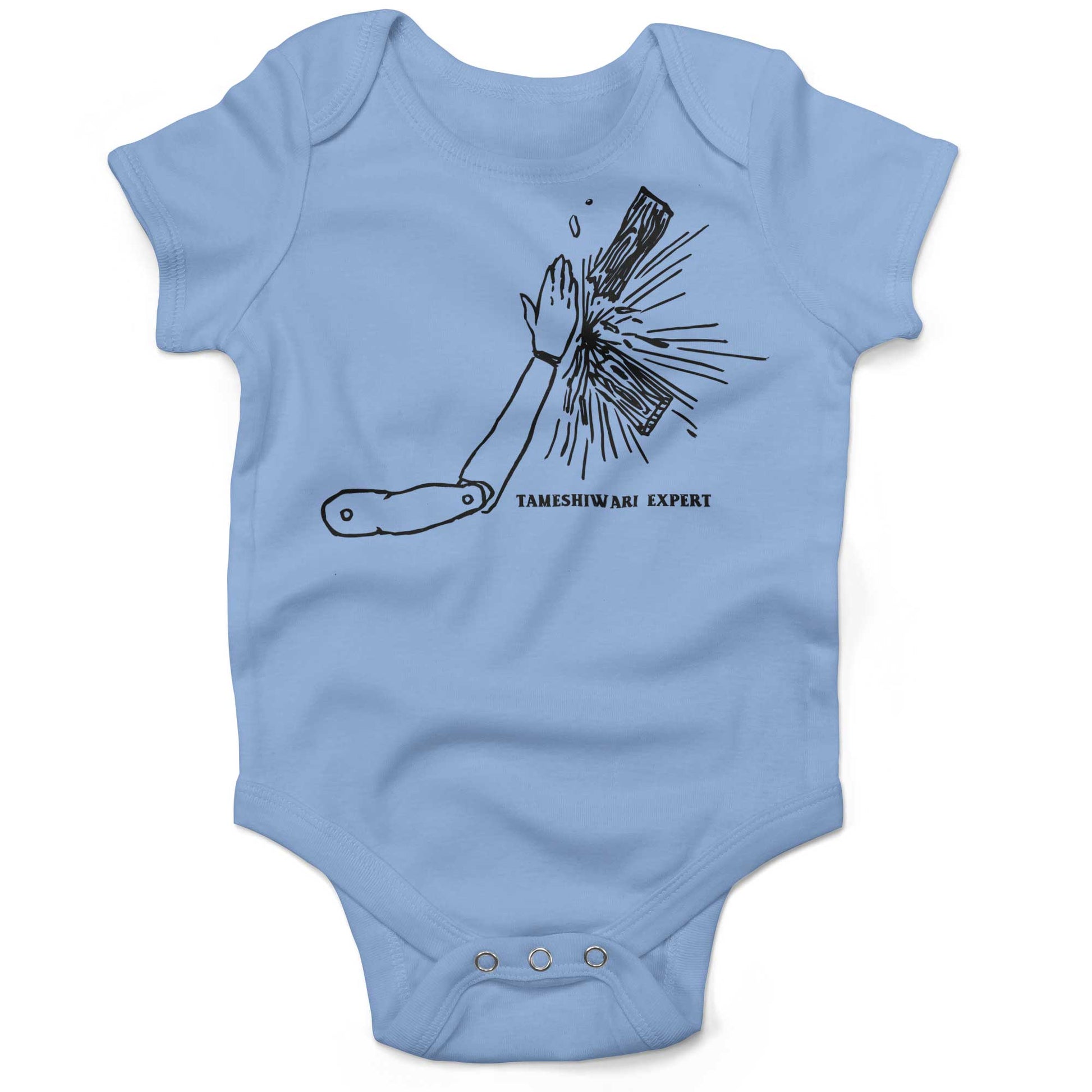 Tameshiwari Expert Infant Bodysuit-Organic Baby Blue-3-6 months
