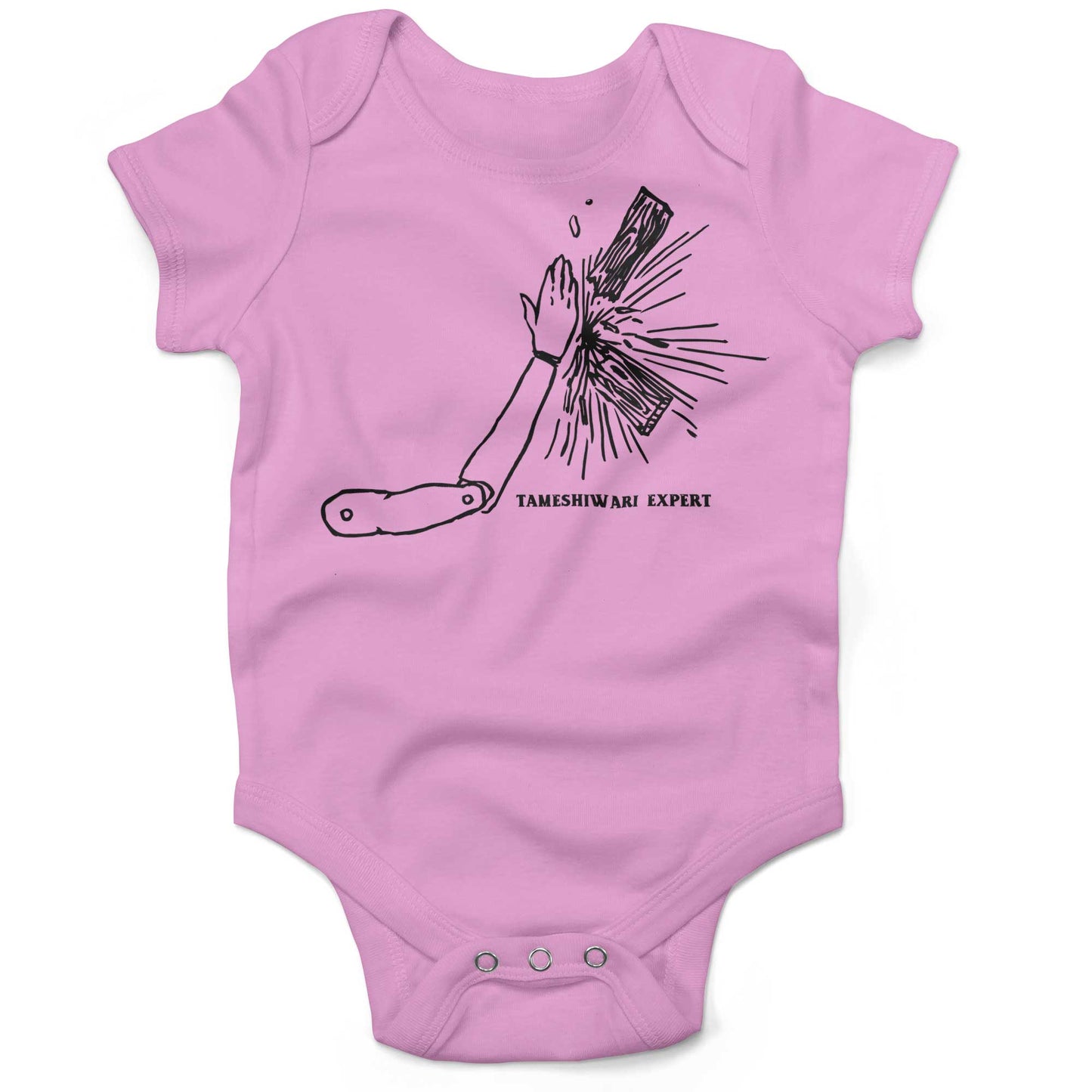 Tameshiwari Expert Infant Bodysuit-Organic Pink-3-6 months