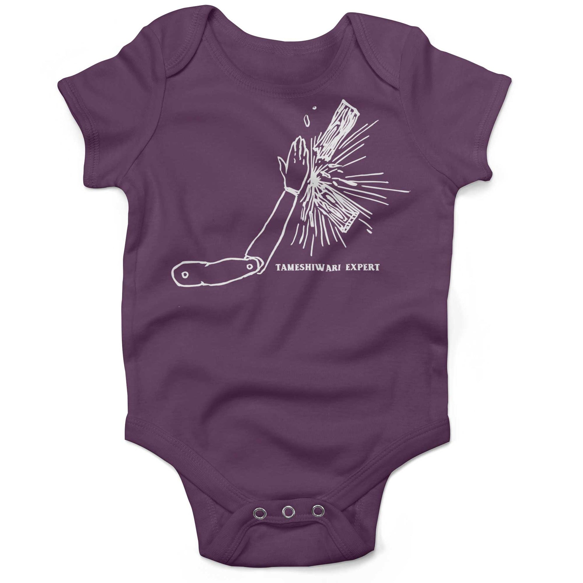 Tameshiwari Expert Infant Bodysuit-Organic Purple-3-6 months