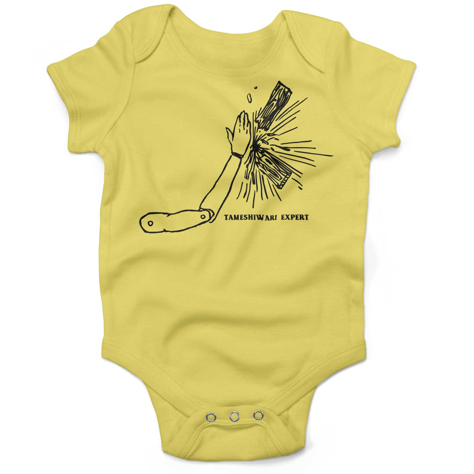 Tameshiwari Expert Infant Bodysuit-Yellow-3-6 months