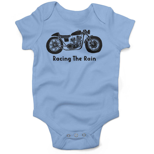 Racing The Rain Infant Bodysuit-Organic Baby Blue-3-6 months