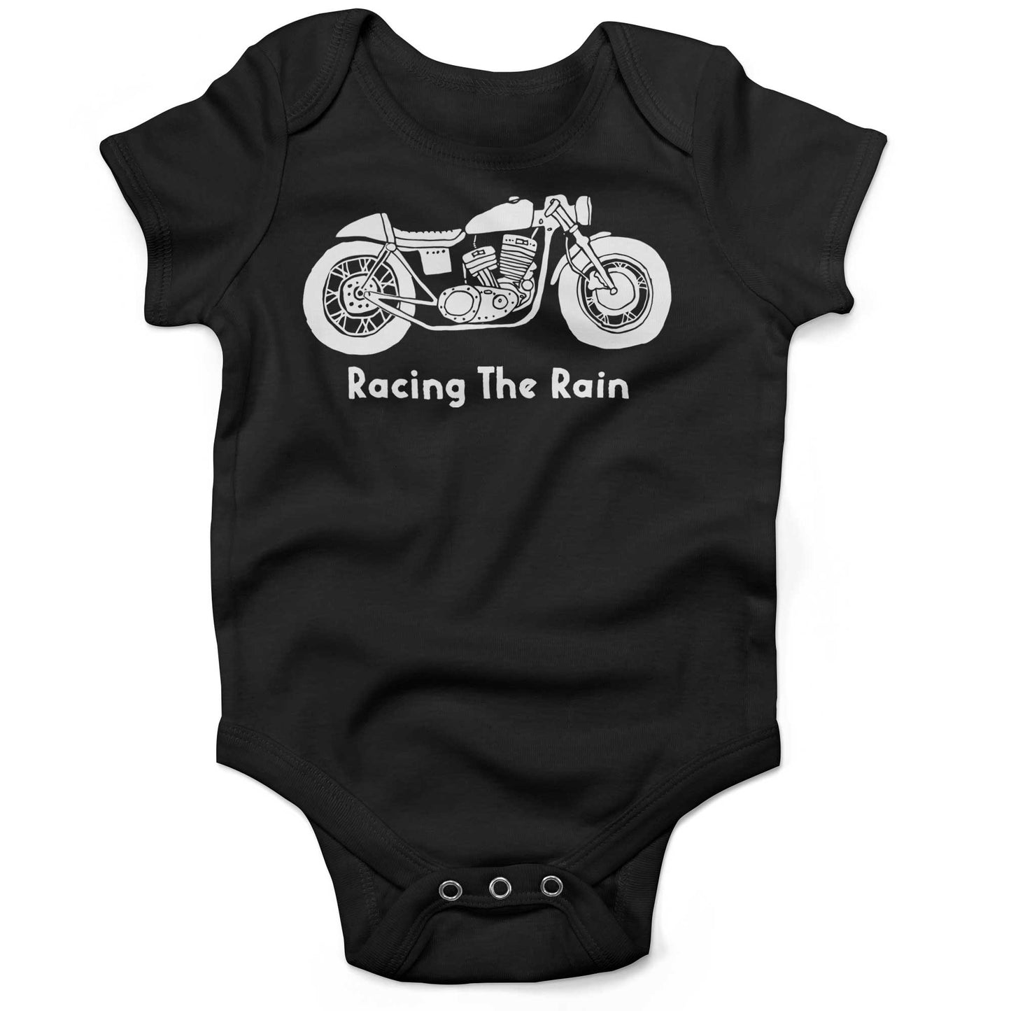 Racing The Rain Infant Bodysuit-Organic Black-3-6 months