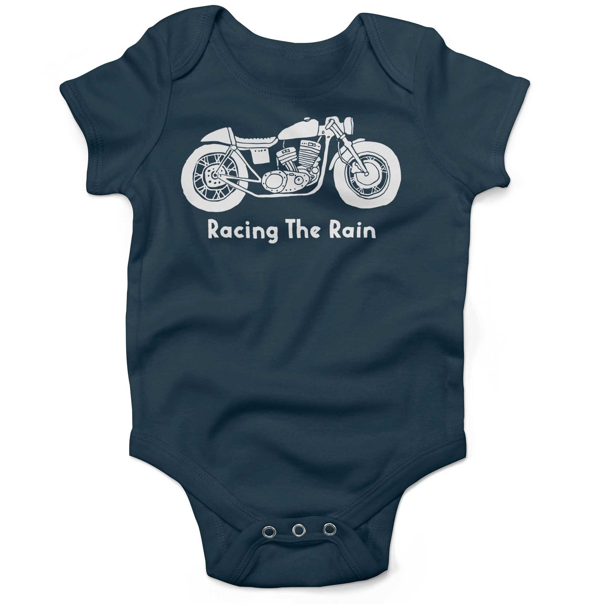 Racing The Rain Infant Bodysuit-Organic Pacific Blue-3-6 months