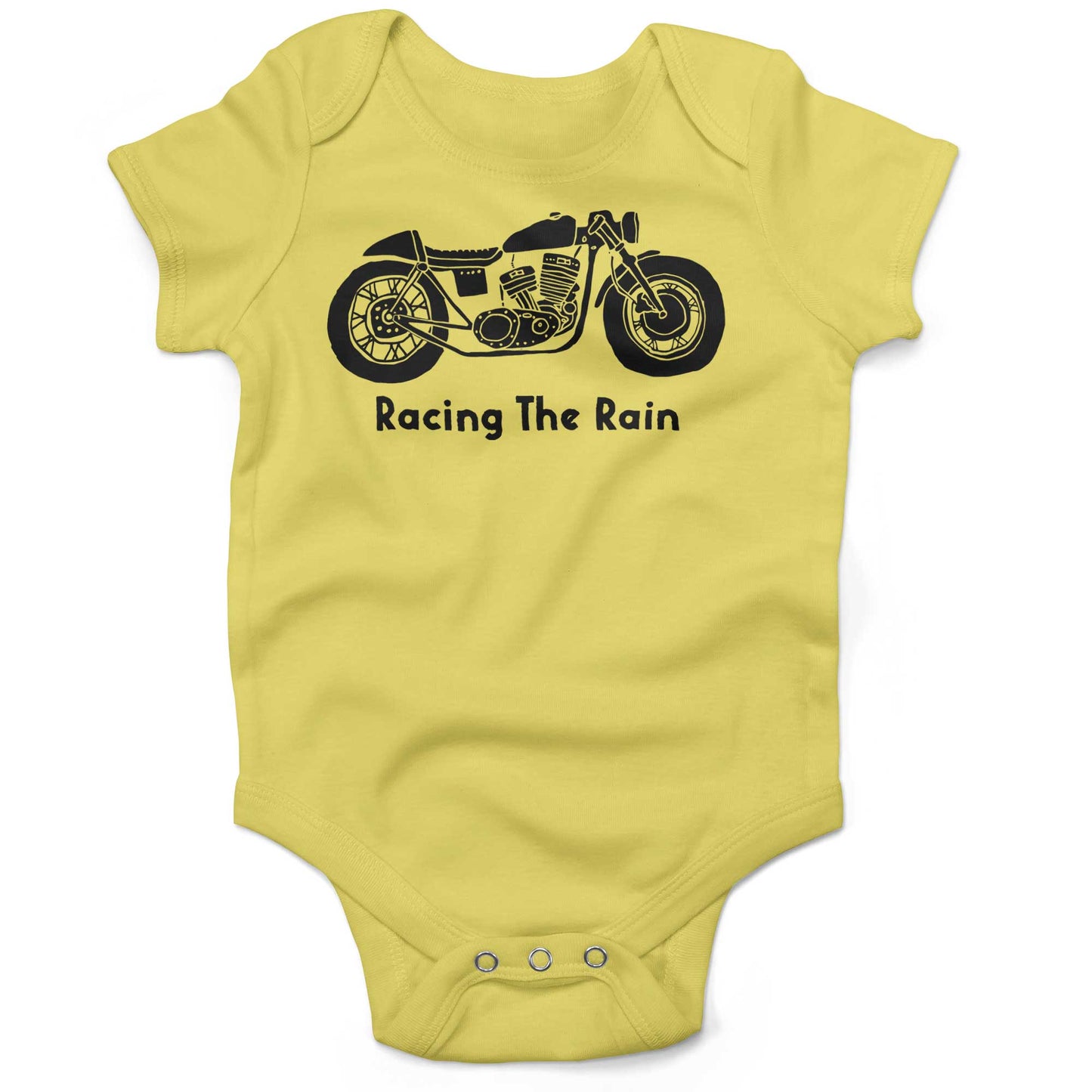 Racing The Rain Infant Bodysuit-Yellow-3-6 months