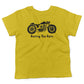 Racing The Rain Toddler Shirt-Sunshine Yellow-2T