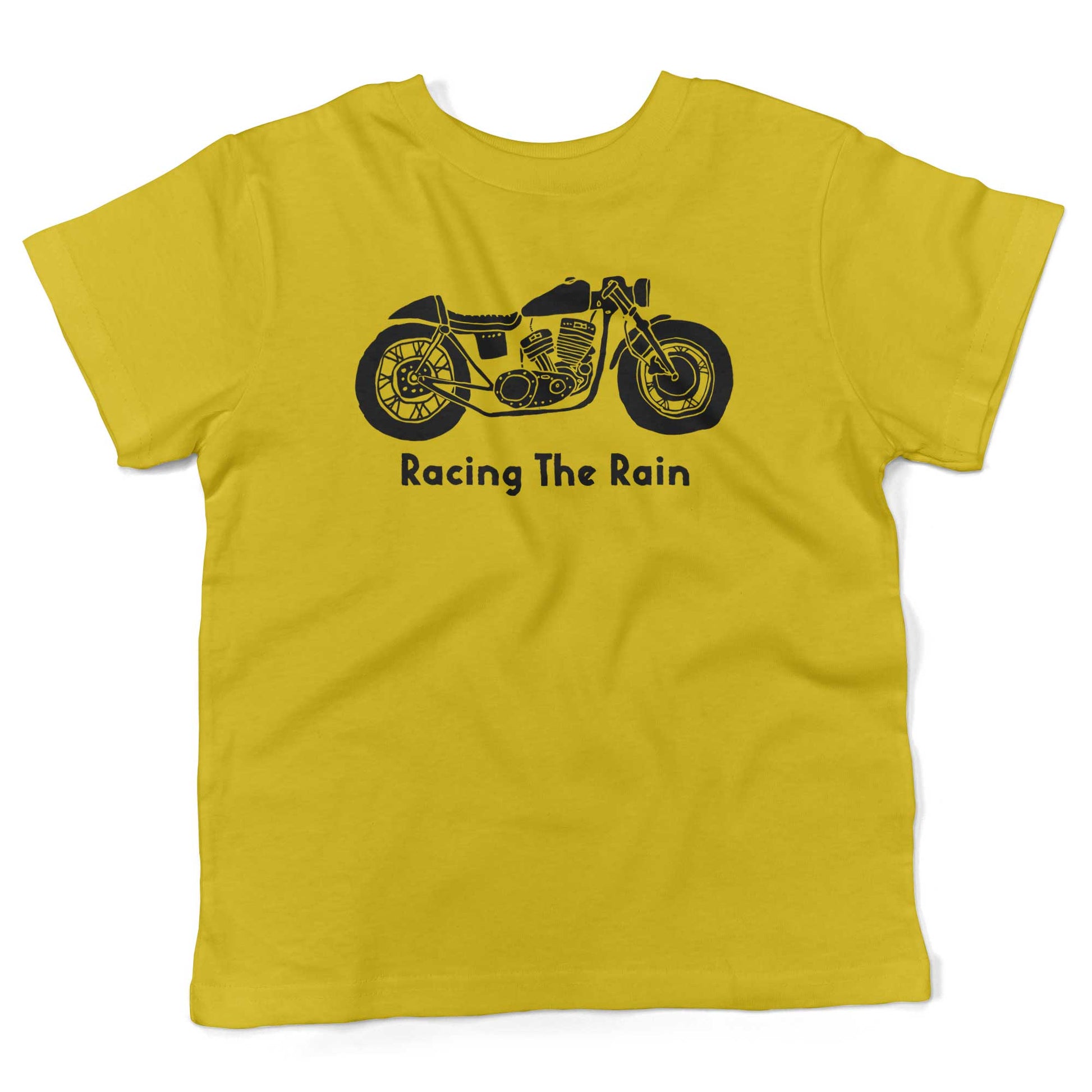Racing The Rain Toddler Shirt-Sunshine Yellow-2T