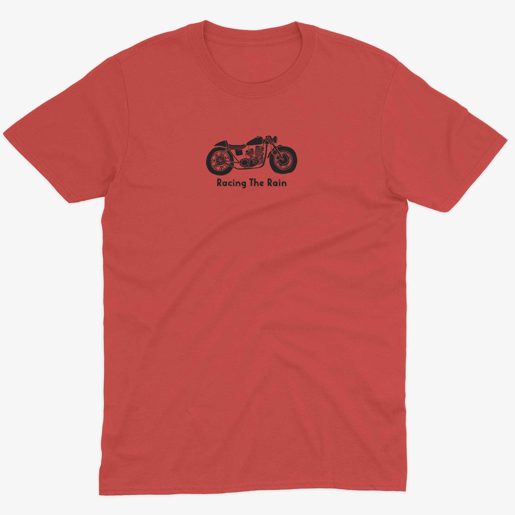 Racing The Rain Unisex Or Women's Cotton T-shirt-Red-Unisex
