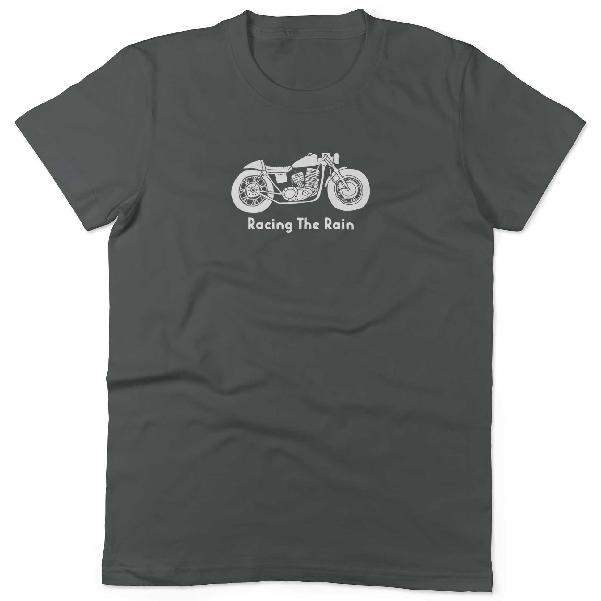 Racing The Rain Unisex Or Women's Cotton T-shirt-Asphalt-Woman