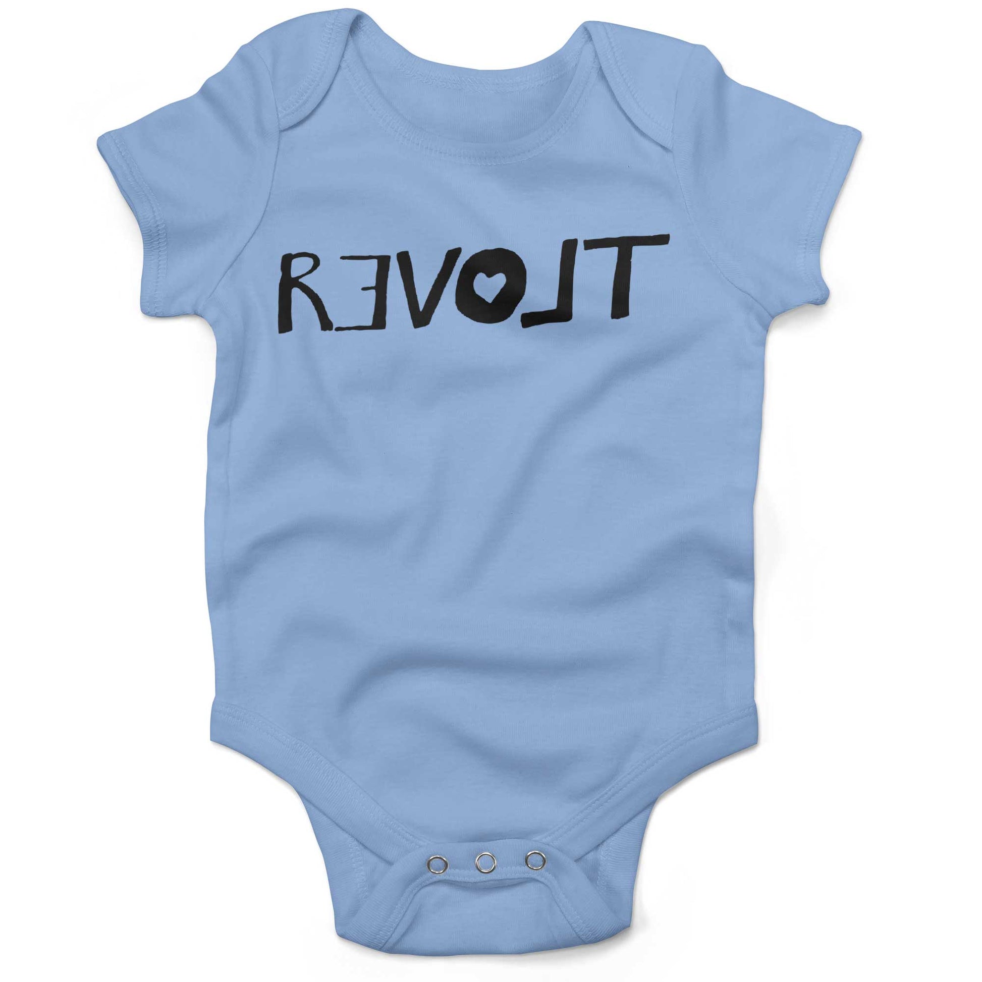 Revolt Infant Bodysuit or Raglan Baby Tee-Organic Baby Blue-3-6 months