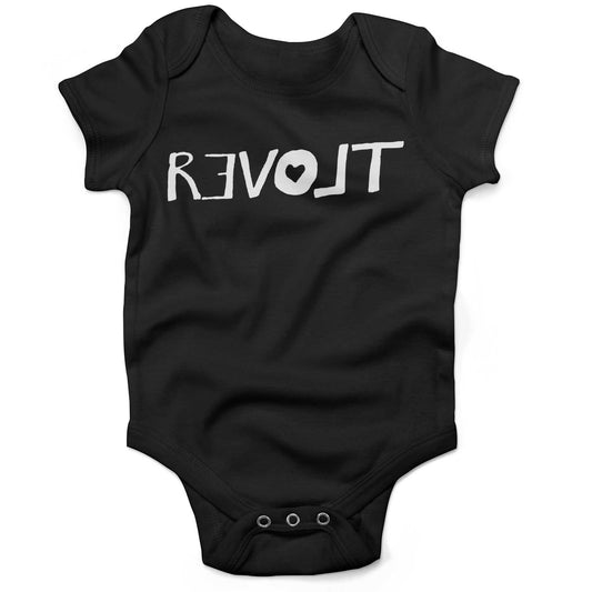 Revolt Infant Bodysuit or Raglan Baby Tee-Organic Black-3-6 months