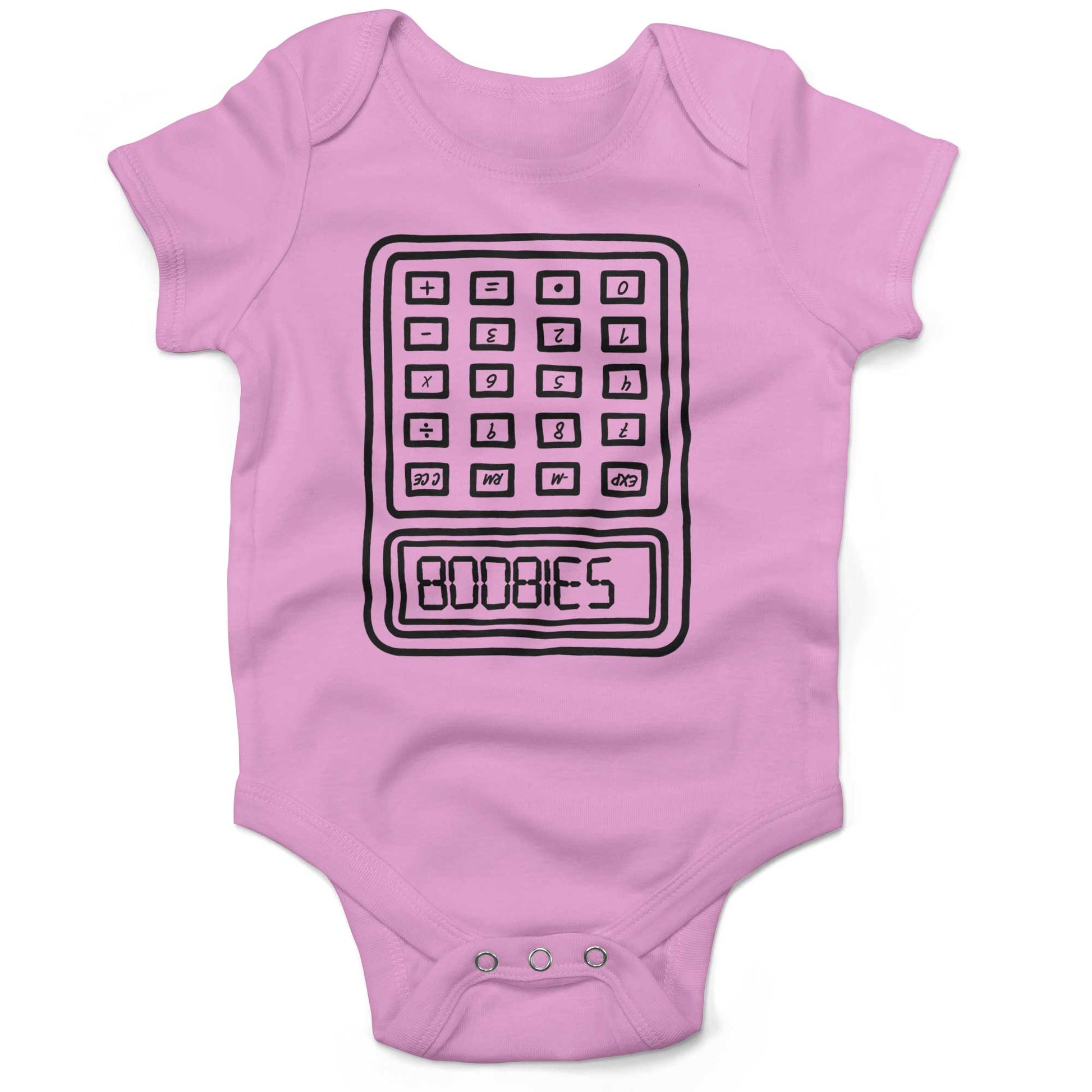 BOOBIES Infant Bodysuit or Raglan Baby Tee-Organic Pink-3-6 months