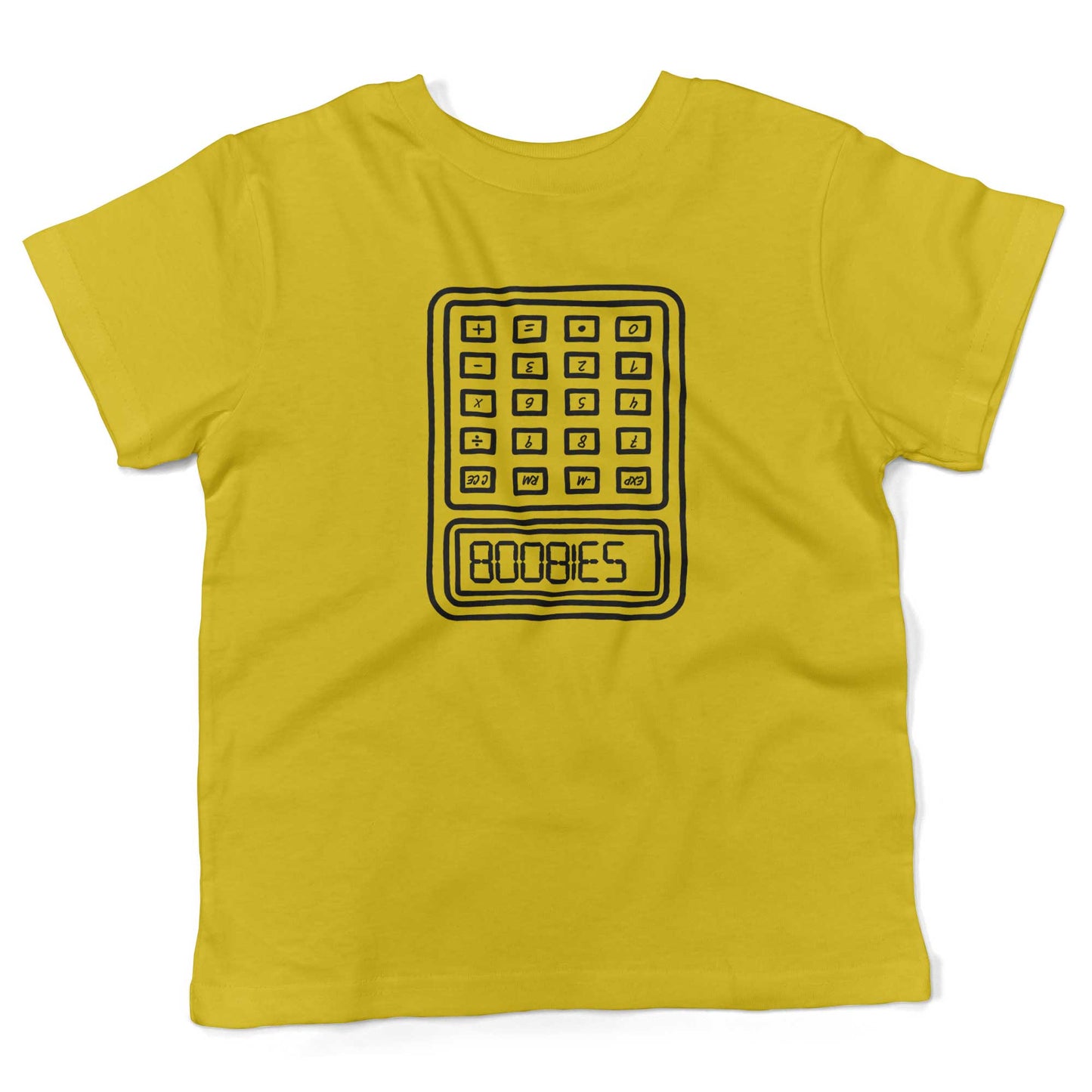 BOOBIES Toddler Shirt-Sunshine Yellow-2T