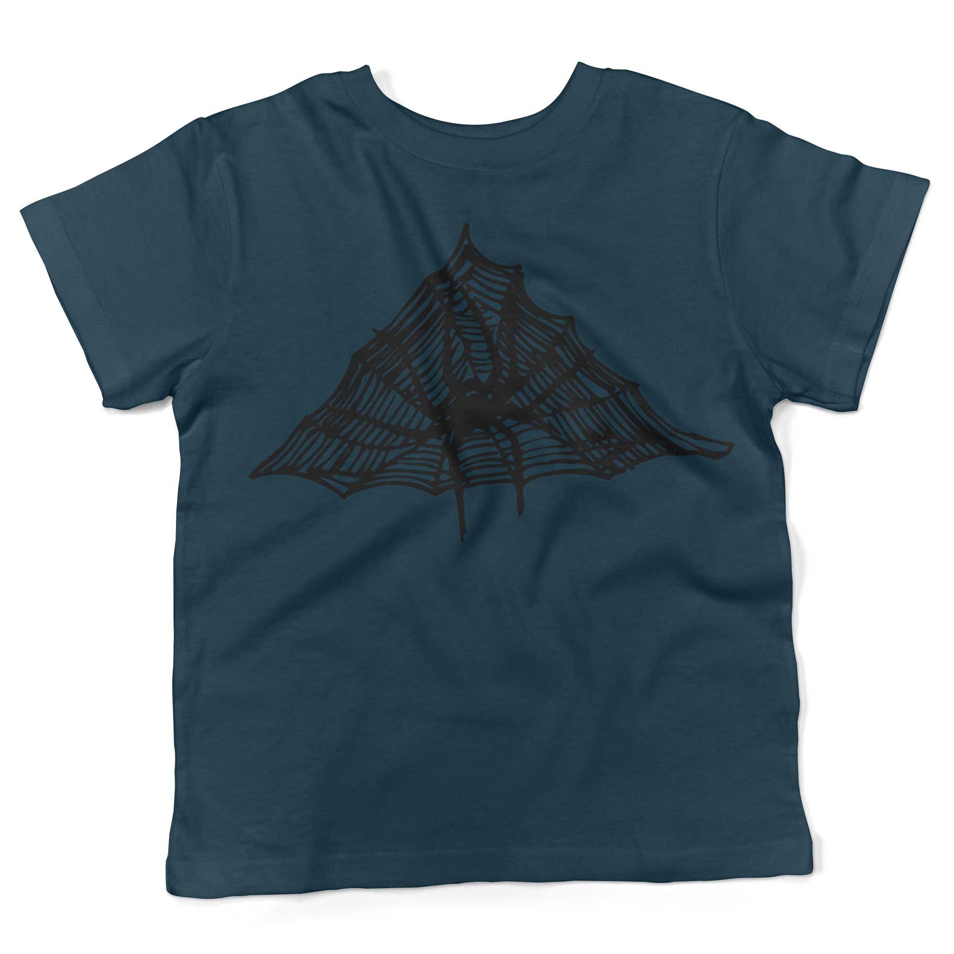 Spiderweb Toddler Shirt-Organic Pacific Blue-2T
