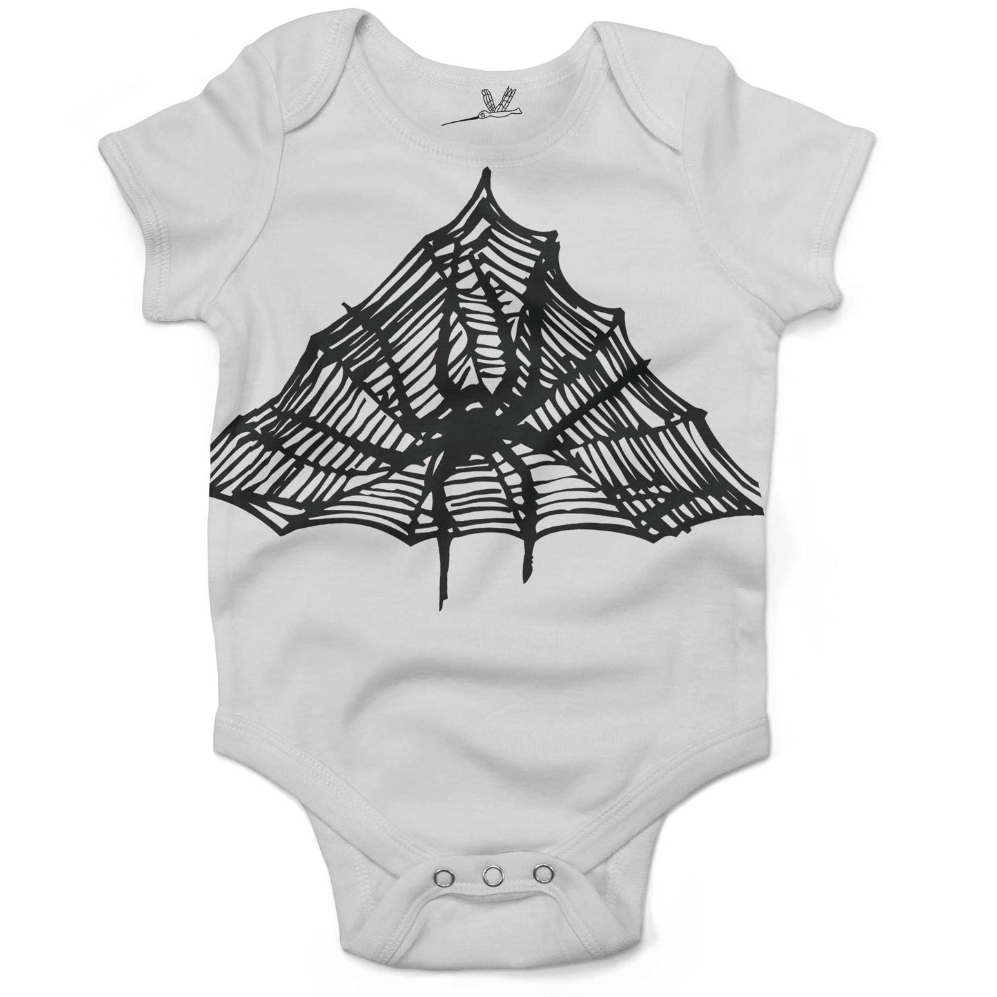 Spiderweb Infant Bodysuit-White-3-6 months