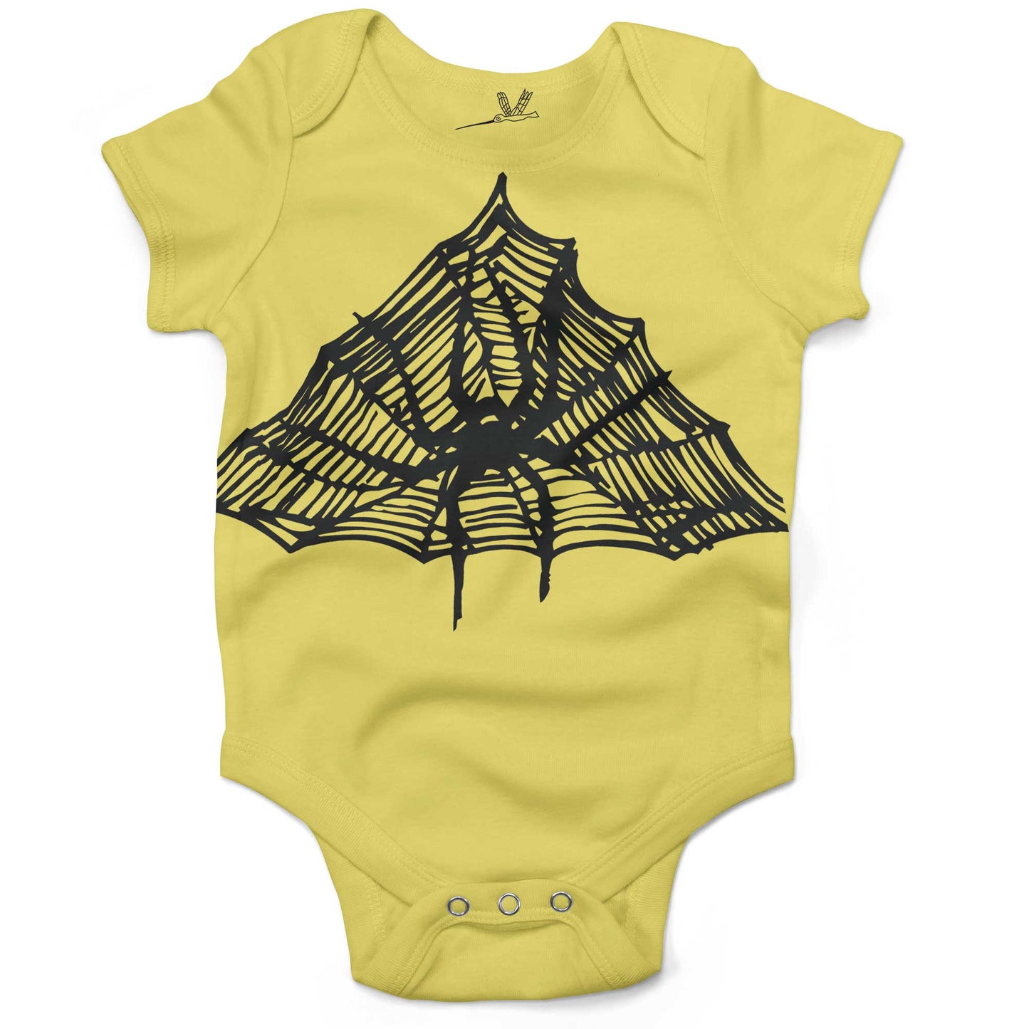 Spiderweb Infant Bodysuit-Yellow-3-6 months