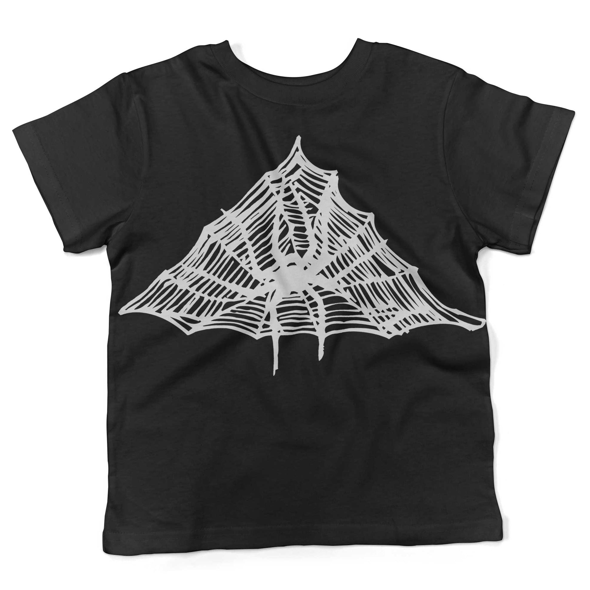 Spiderweb Toddler Shirt-Organic Black-2T